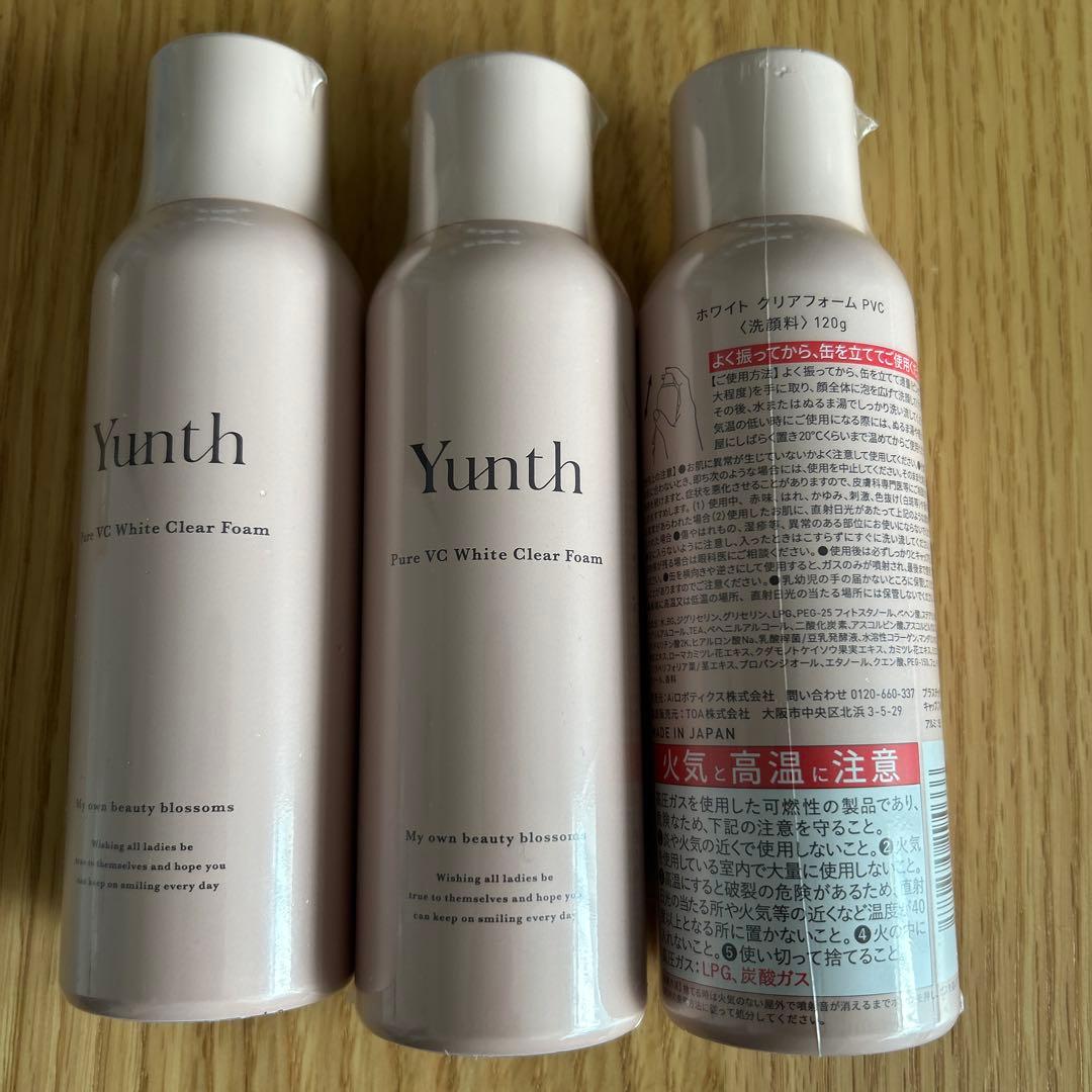 Yunth Pure VC White Clear Foam 720ml 3本
