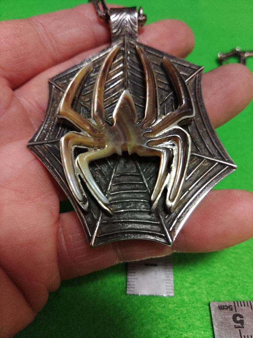 #ハンドメイドシルバーペンダントトップ　スパイダー