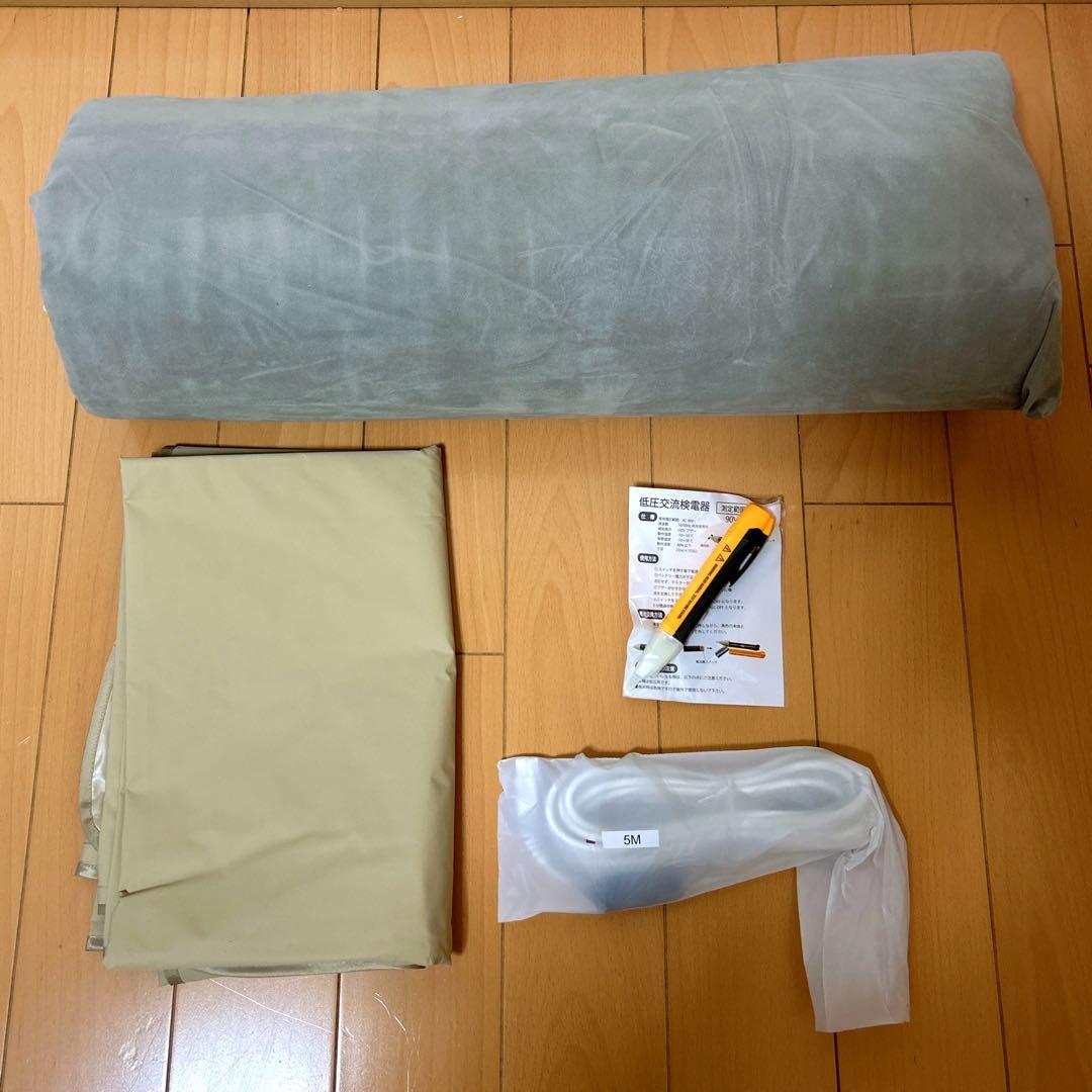 DENBA付属品５品　マット大　防水カバー　コード5m 専用箱　低圧交流検電器