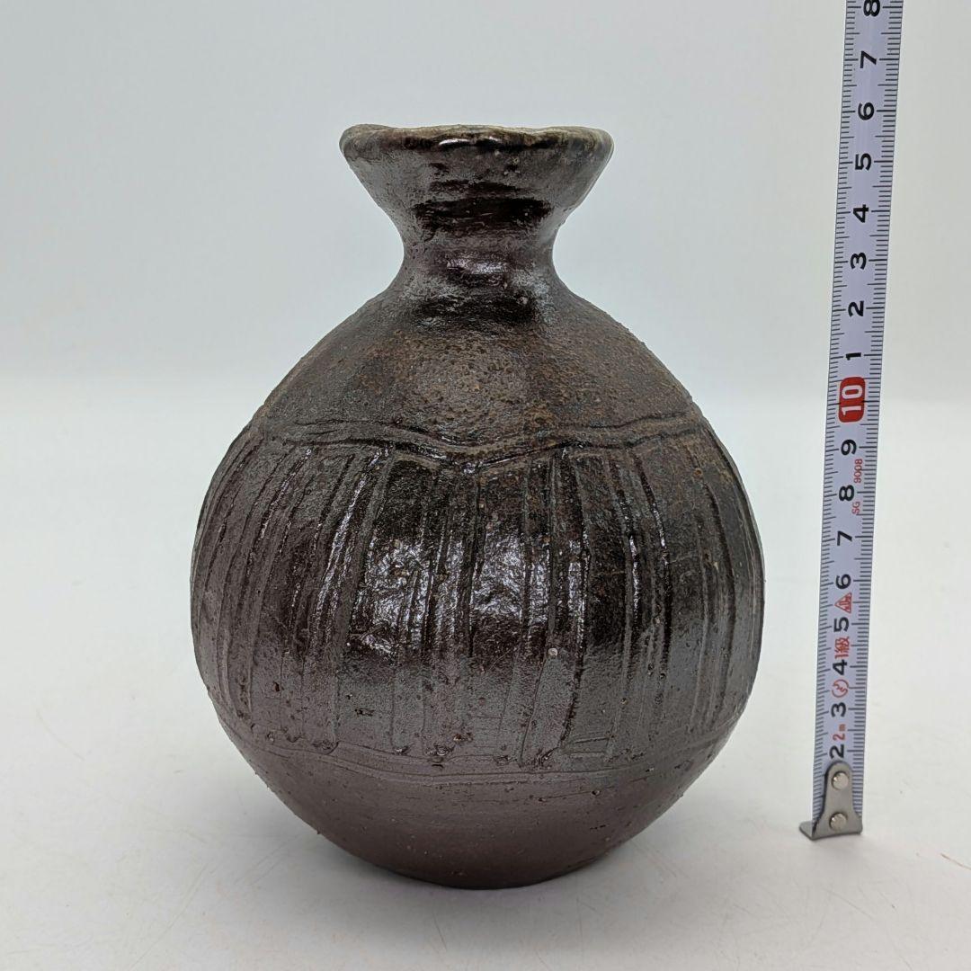 岩本修一 備前焼 一輪花入 共箱共布栞 花器 フラワーベース 花瓶 一輪挿し