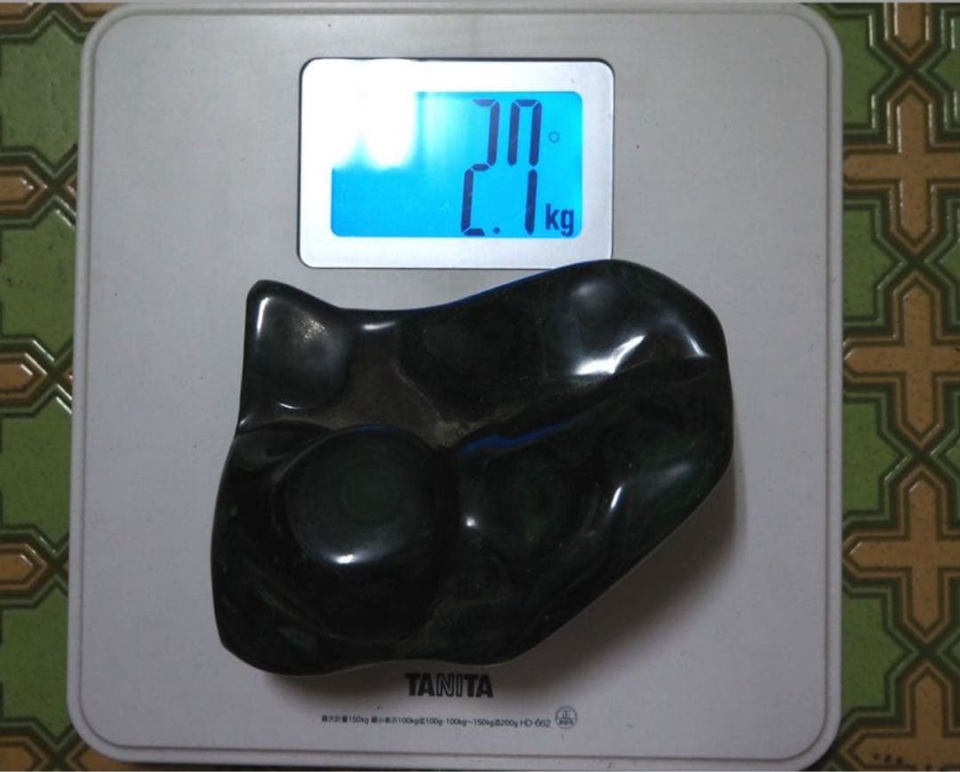送料無料　天然石　孔雀（クジャク）石置物　重さ2.7ｋｇ