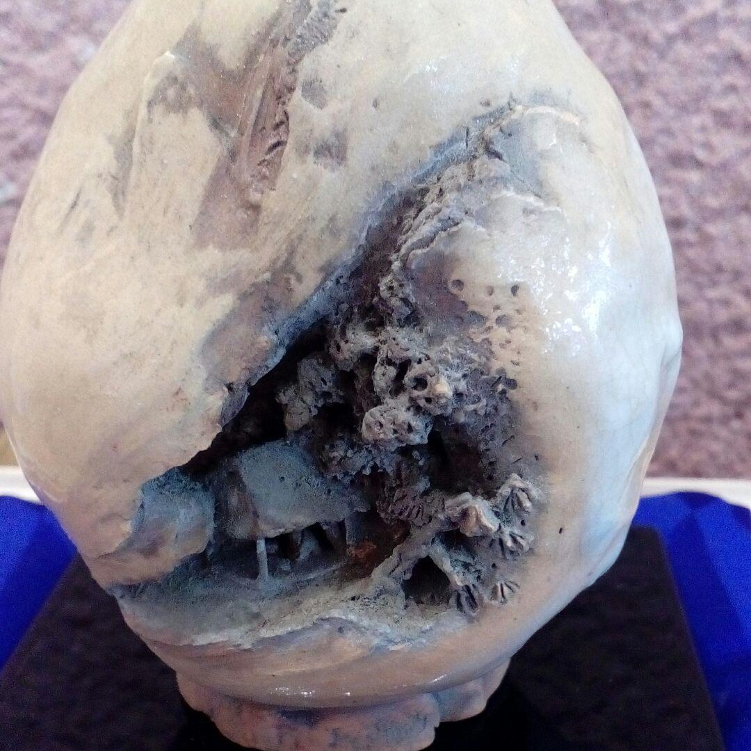 明治時代超絶技巧名人作伊予國名工級初代佐々木弍六細密造形小壷稀少当時物品