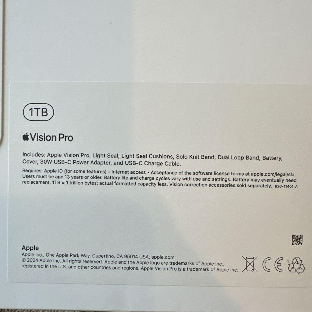 その他 Apple Vision Pro 1TB