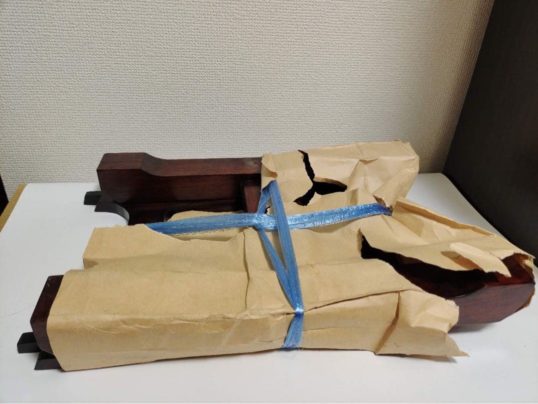 木製　皿立て　特大　3段切替え　額立て　板物立て　日本製　時代物　高級皿立て