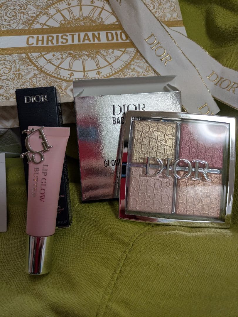 新品Dior リップグロウバター 101 ＋バックステージフェイスグロウ004