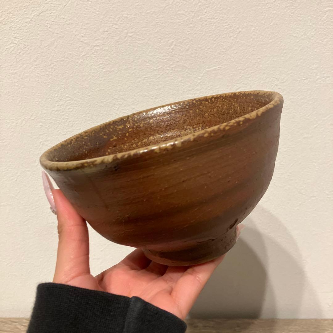D-5 備前焼 末石泰節 作 茶碗 共箱 栞付き 茶道具 茶碗 茶器 キッチン