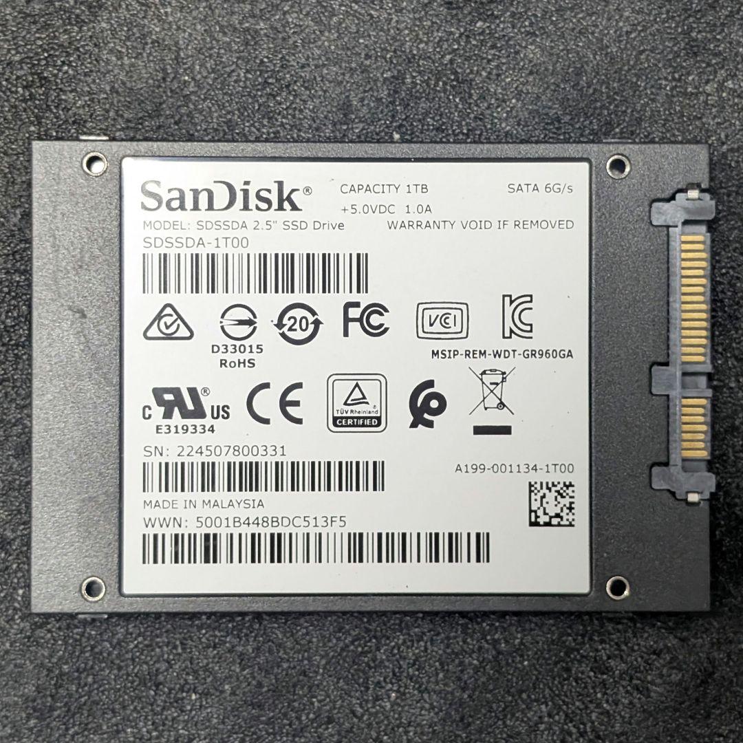 SanDisk SSD PLUS 1TB 2.5インチ SATA