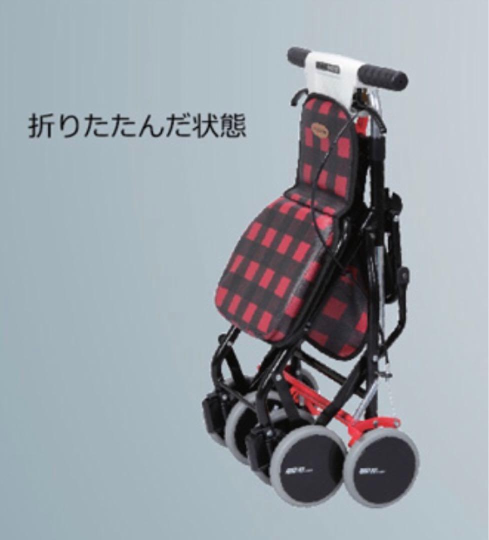 美品　ユーバ産業 シルバーカー UD-228 歩行器 アップダウン　青チェック