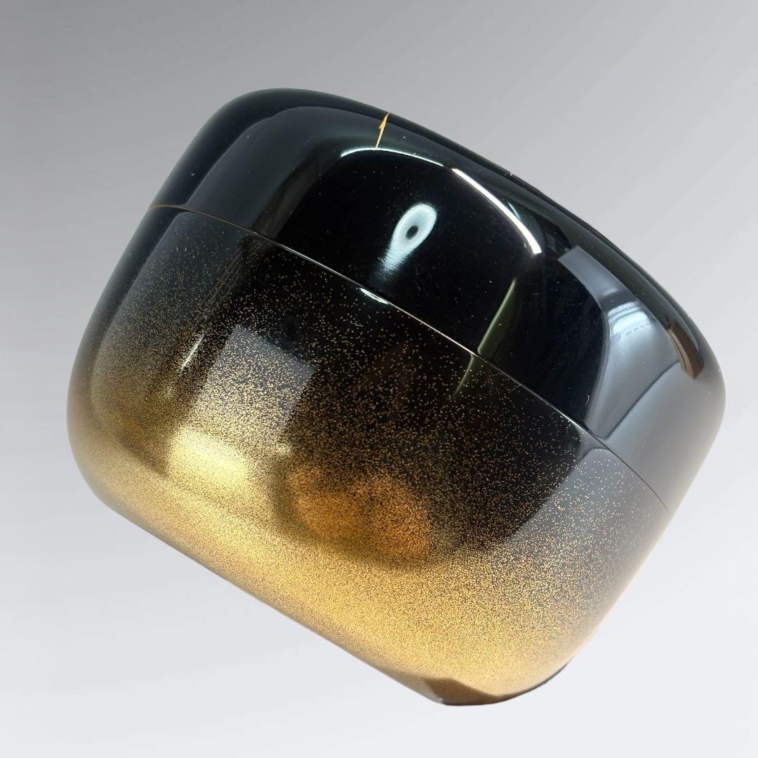 【中古品】茶道具　崎田宏造　露虫蒔絵　平棗（共箱）