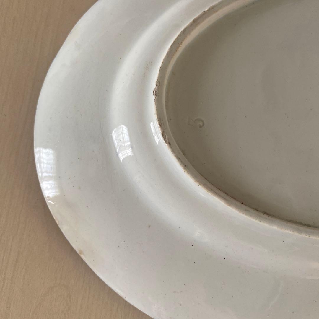 クレイユモントロー　オーバル フローラ　バラ柄　柵柄　 レア