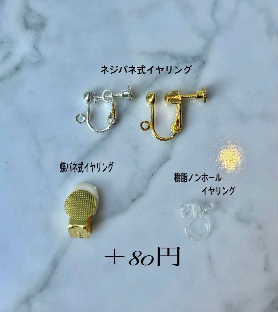 ちまっと♡サバトラ風　にゃんこ　しっぽゆらゆら　ピアス/イヤリング✩*॰¨