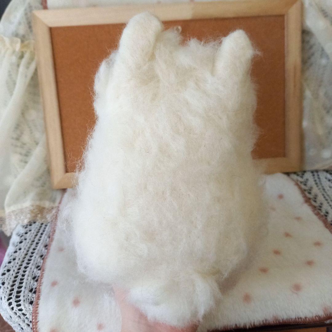 ロップイヤー ブロークンオレンジ 全身 羊毛フェルト ハンドメイド インテリア