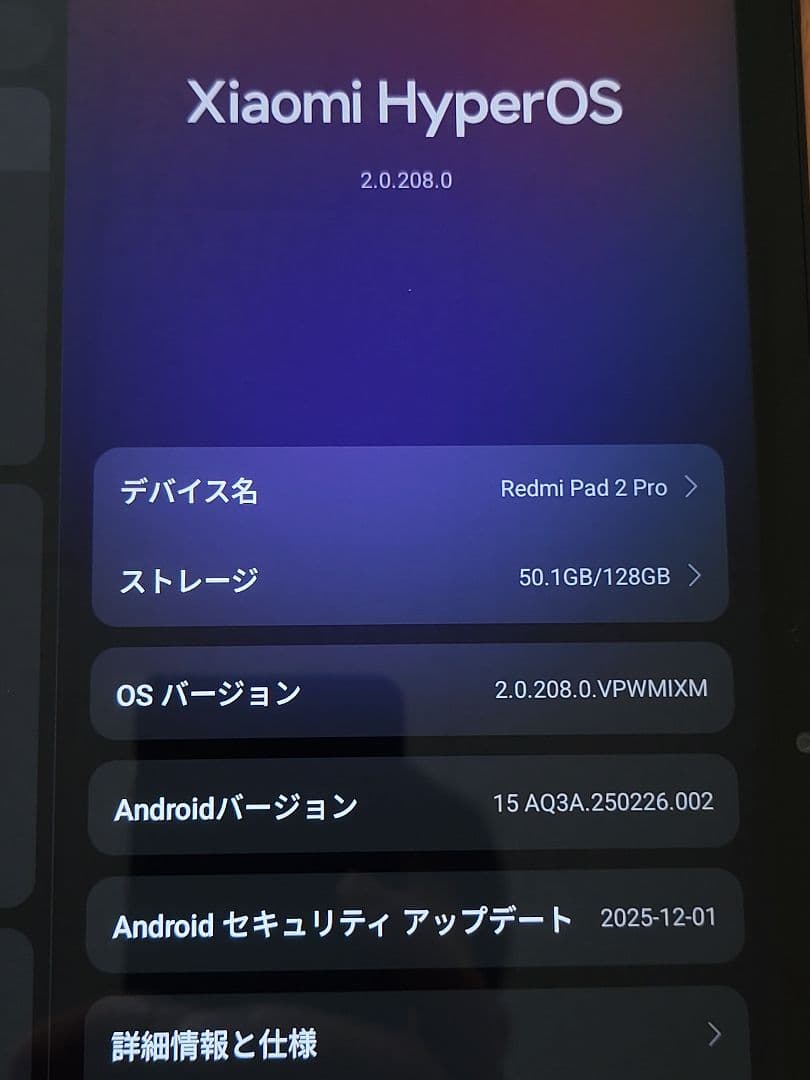 Xiaomi Redmi Pad 2 Pro 128GB グラファイトグレー