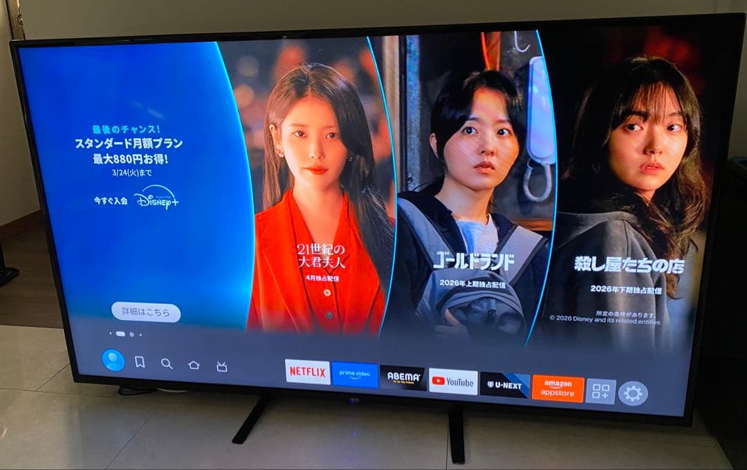 IRIE 55V型4K 液晶テレビ FFF-TV4K55WBK2 2023年製