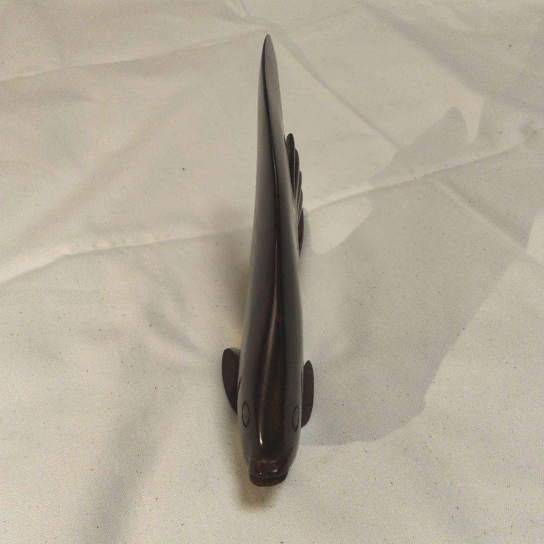 天然木 木彫 エンゼルフィッシュ 約23cmx約13cm 美品
