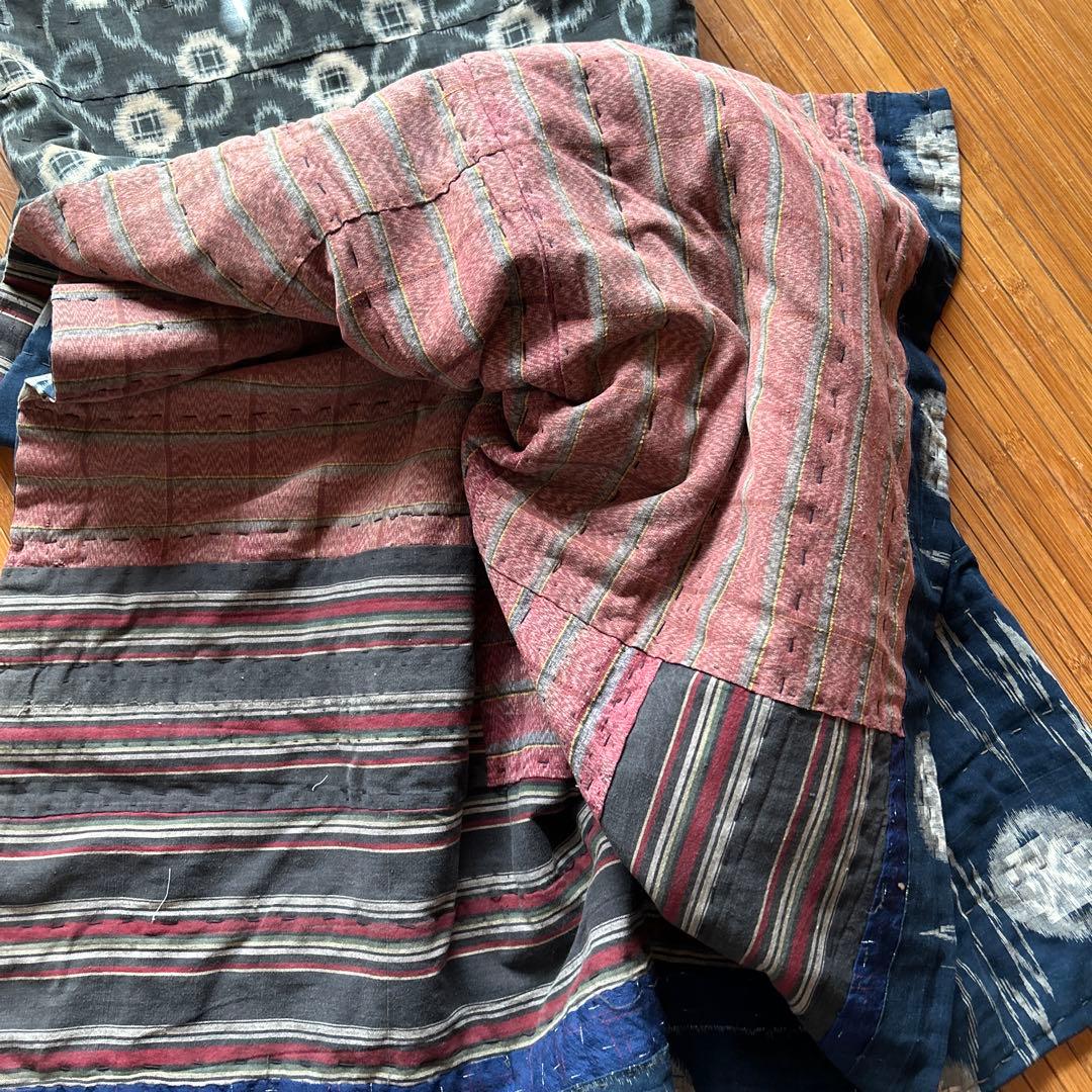 古布　藍染　敷物　３キロ４００グラム