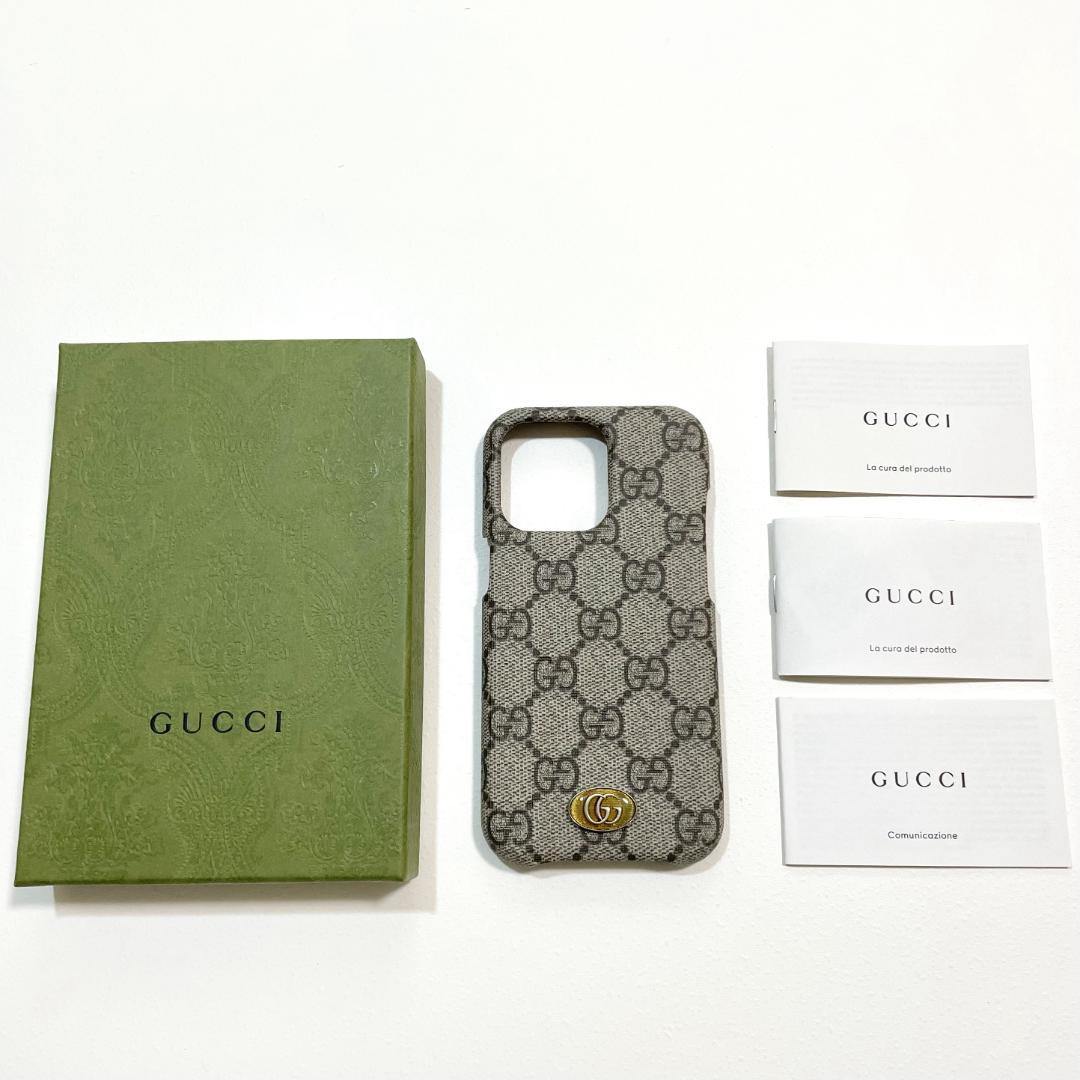 ✨新品未使用✨グッチ　GGスプリーム　iPhoneケース　スマホケース　正規品