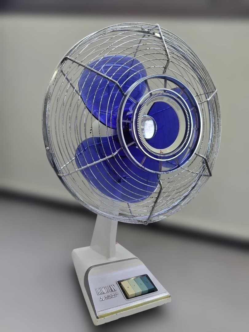 【昭和レトロ】三菱電機 卓上扇 D30-H6型 ブルー 動作品