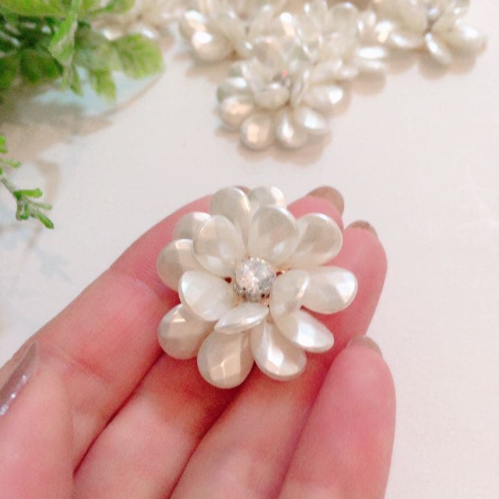 パールフラワー ストーンカボション アクセサリーパーツ