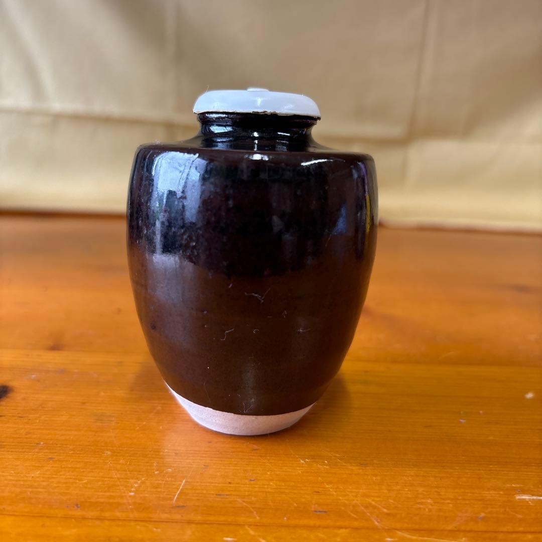 ひ*お様 美品　京焼　茶道具　桶谷定一造　肩衝茶入　茶入　棗　仕覆付　共箱　金箔