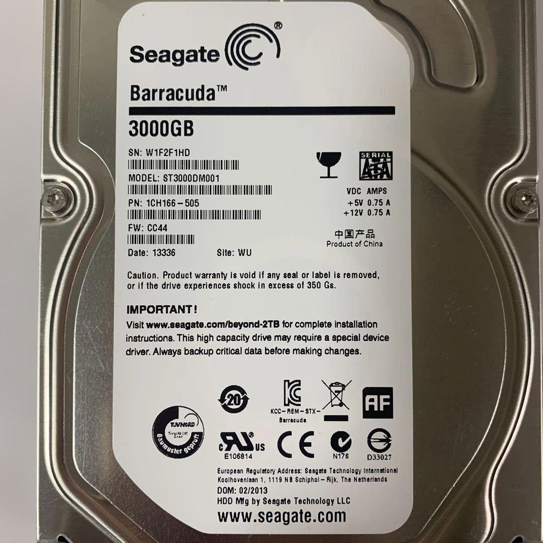 3TB 4951時間 Seagate HDD ST3000DM001 正常
