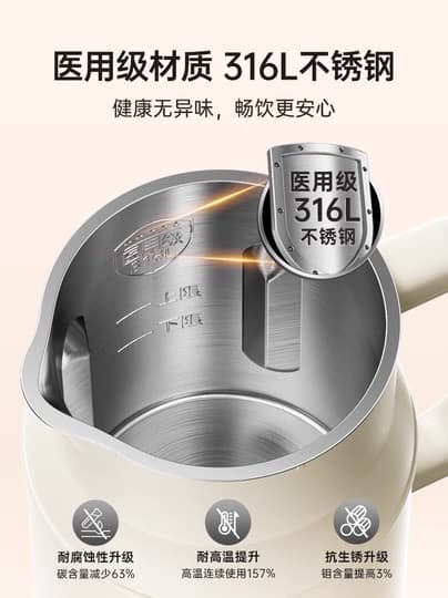 BRUNO 600ml豆乳メーカー多機能、自動 フードプロセッサー