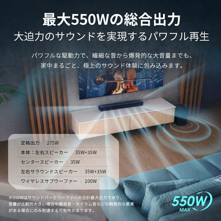 【新品】Philips TAB8510 5.1ch サウンドバー サブウーファー