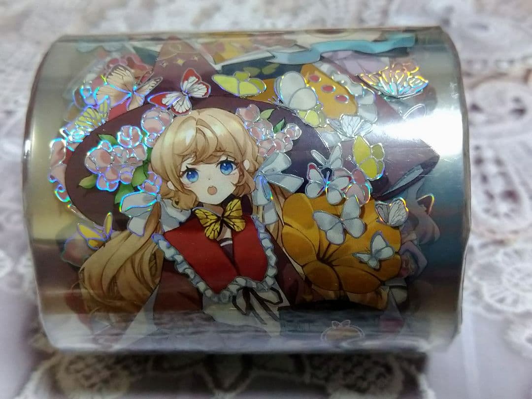 J300＃眠于花梦(镭射银)苏格花园切り売り海外人物マステ女の子