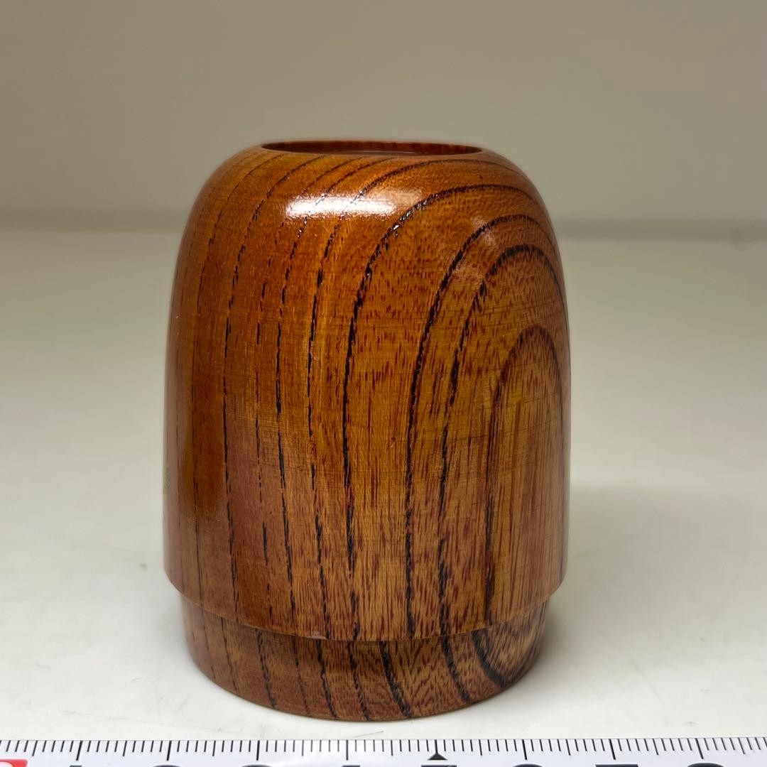 仲林星山作 﨔櫂漆 松蒔絵 長棗 共箱 h7.9cm 東キ8-0329☆2F