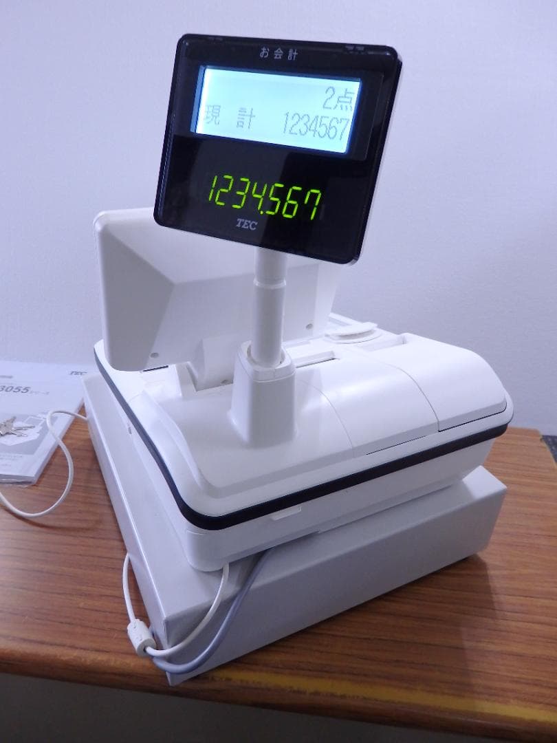 7030 23年製 設定無料 東芝テック FS-3055 レジスター スキャナ付