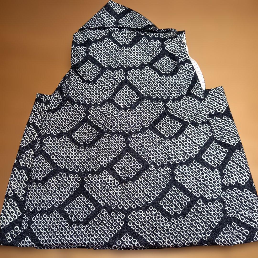 市松人形　ドール　被布　正絹 総絞り　鹿の子絞り　着物