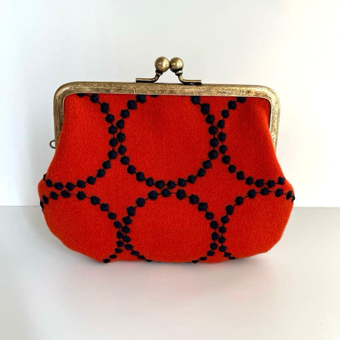 ハンドメイド　がま口親子財布　ミナペルホネンtambourine dop