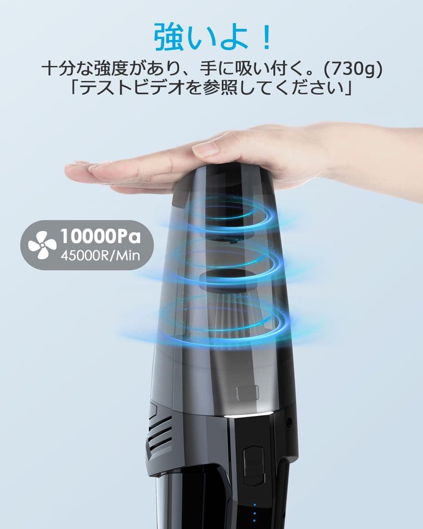 ハンディクリーナー コードレス 強力吸引 小型 ミニ掃除機 USB充電式
