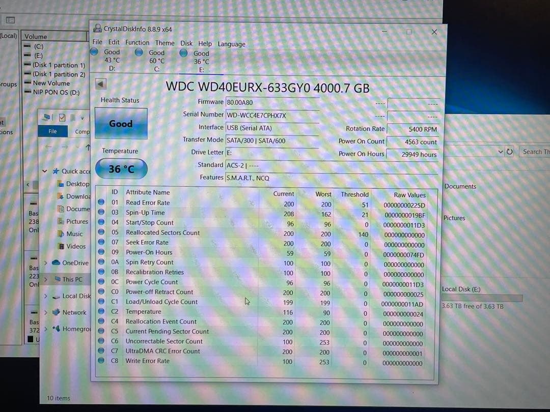 HDD 3.5インチ 容量 4000GB まとめて 2点