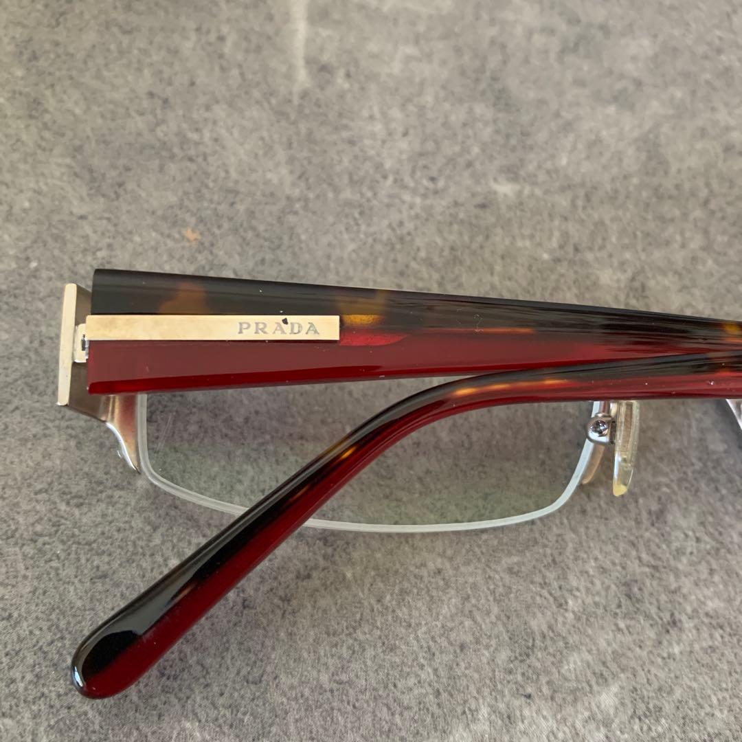 【極美品】PRADA プラダ VPR661 チタンフレーム メガネ