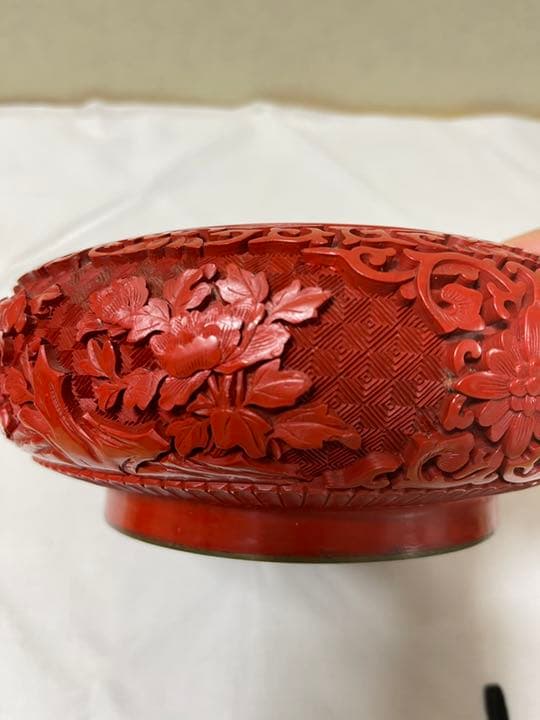 堆朱　置物　工芸品　骨董品