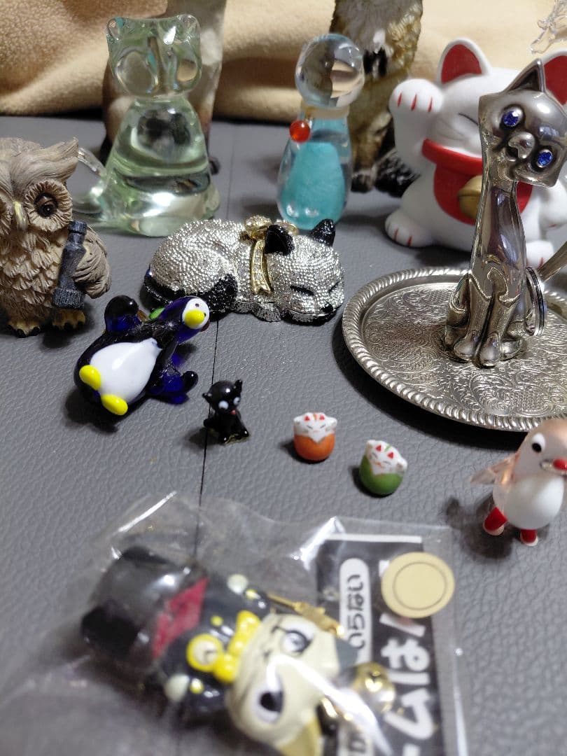 【 動物 アニマル 陶器 ガラス アンティーク 置物 ミニチュア 】