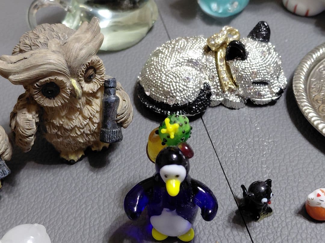 【 動物 アニマル 陶器 ガラス アンティーク 置物 ミニチュア 】