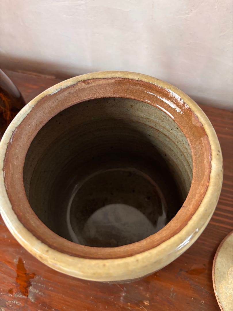 陶器製 蓋付き水差し 唐津焼？？