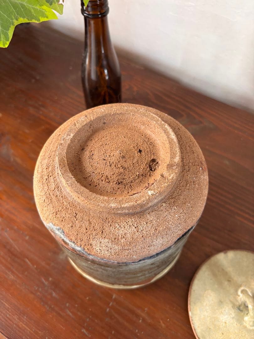 陶器製 蓋付き水差し 唐津焼？？