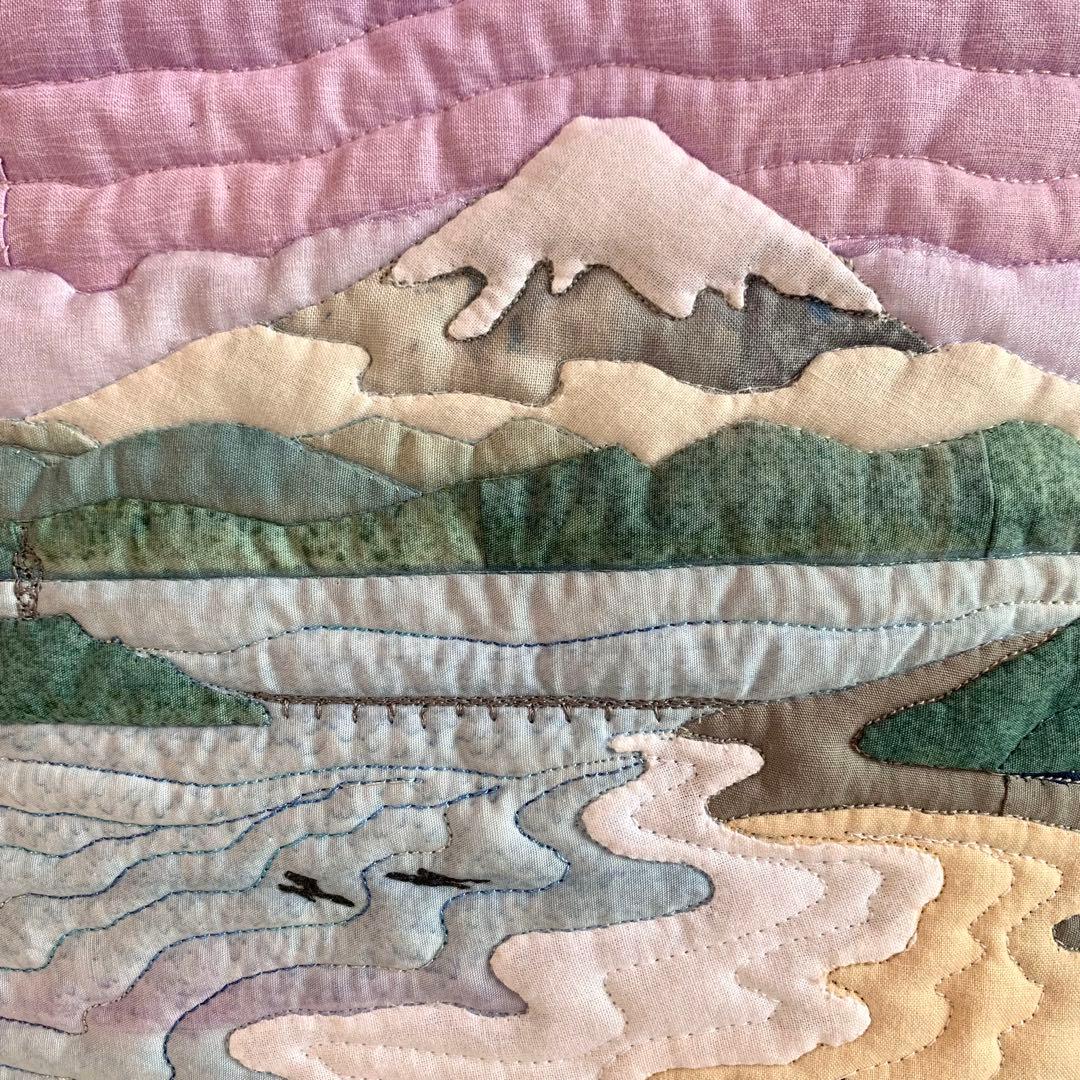 ハワイアンキルト　バッグ　湘南　富士山　オーダー