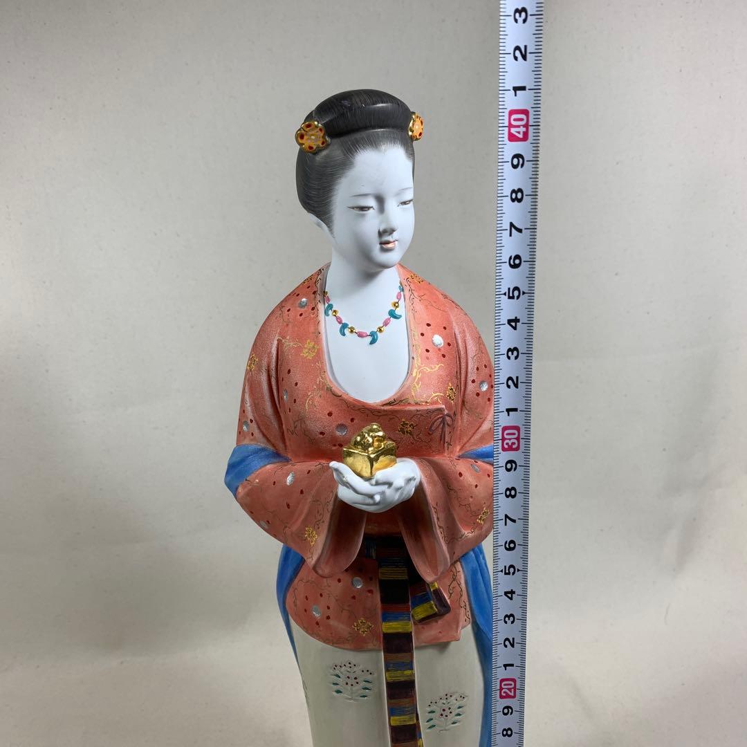 日展作家　北岡秀雄作　博多人形　卑弥呼　高さ約41㎝