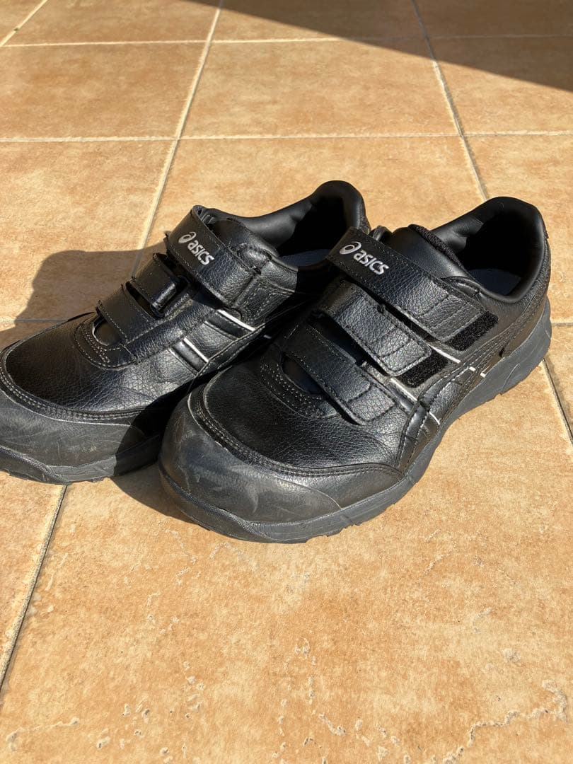 asics ブラック安全靴 ベルクロストラップ25cm