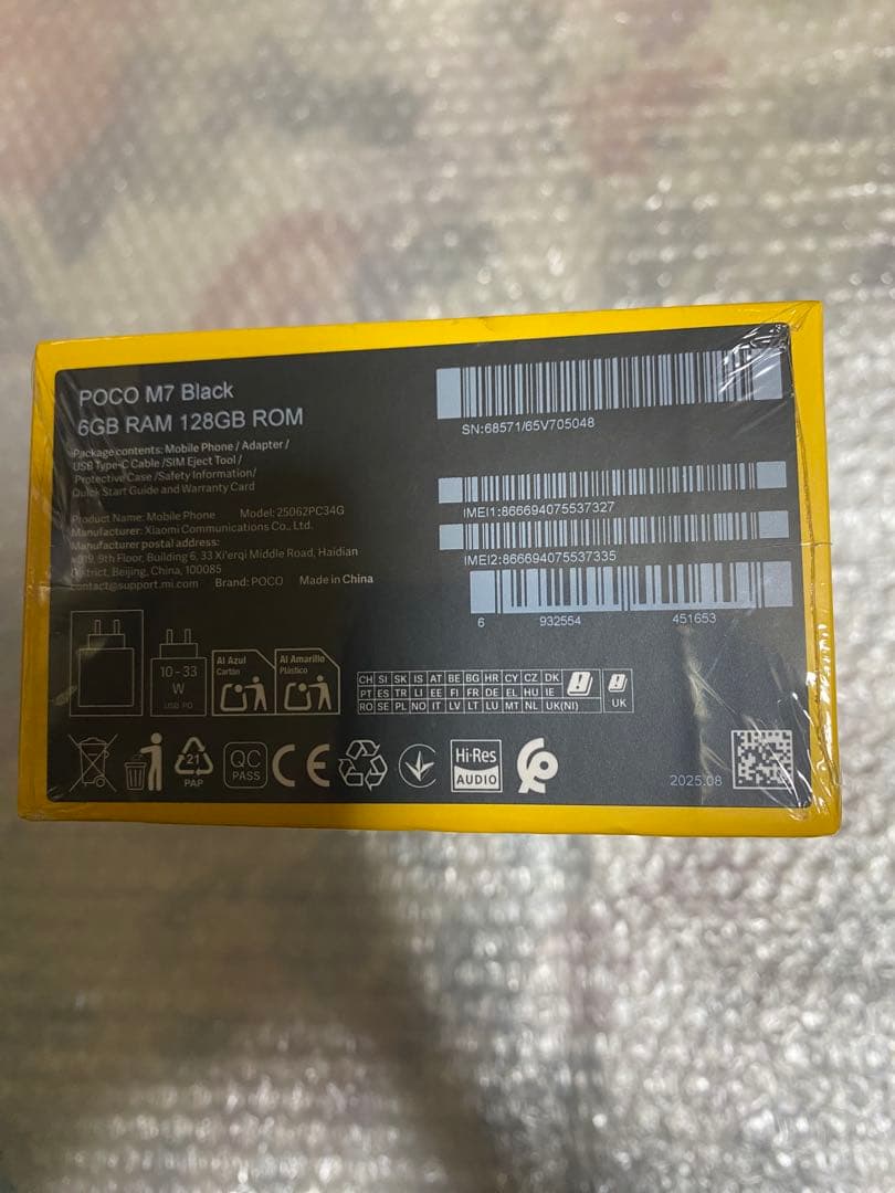 poco m7 黒　128gb,6gb