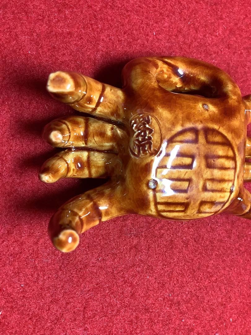 蓋置　交趾カニ　翠嵐　茶道具【中古美品】
