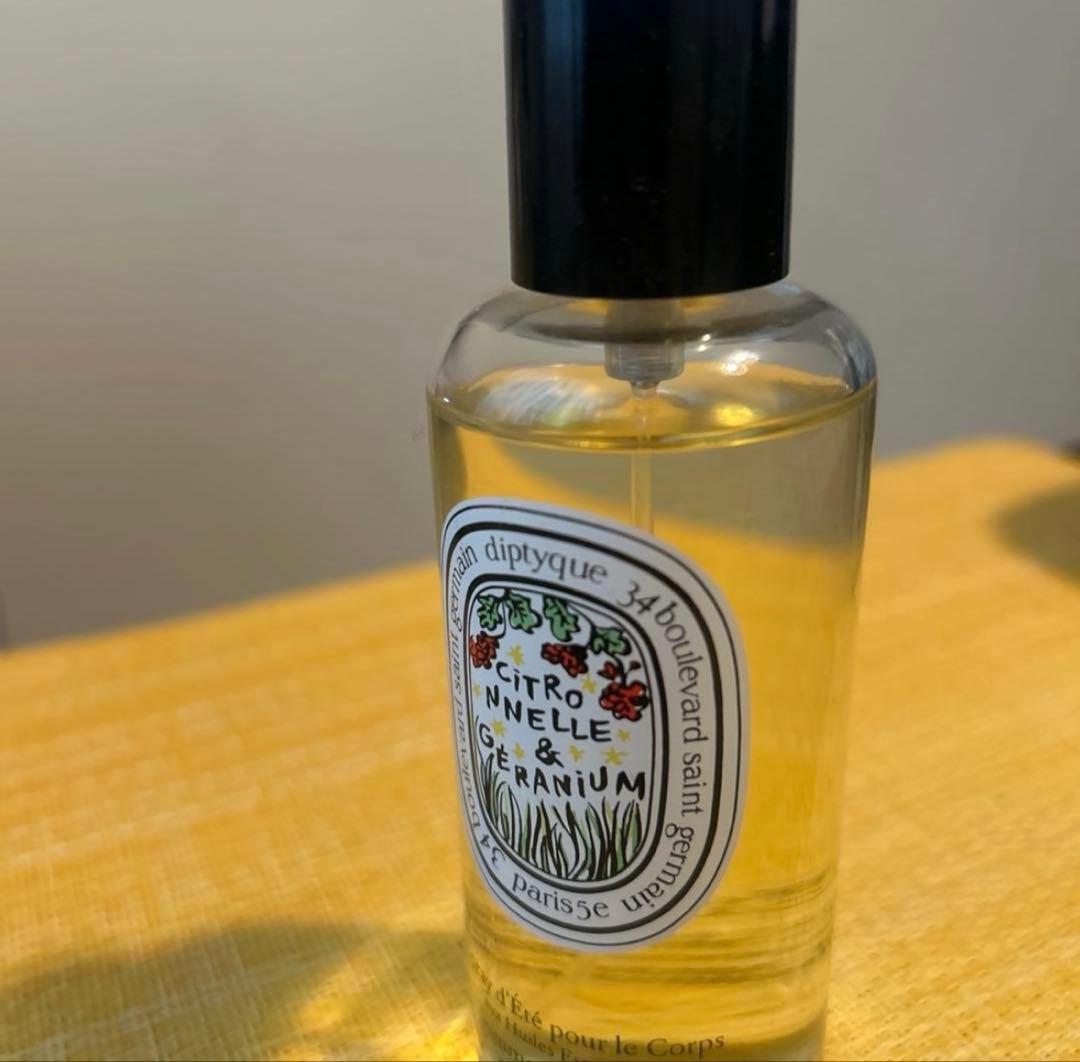 【大人気完売】diptyque限定版サマーボディスプレー シトロネル&ゼラニウム