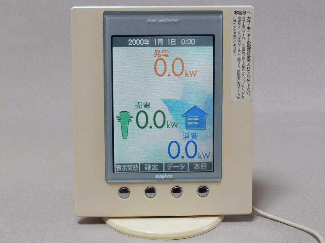 SANYO 太陽光用カラーモニタ STK-RCS-PCM2C 送信機付 中古