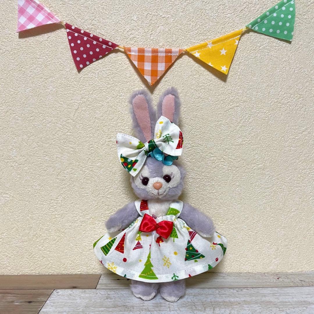 ハンドメイド★ツリーᔦᔧ✩プリントワンピース★ストラップ♡ぬいぐるみバッジ用コス