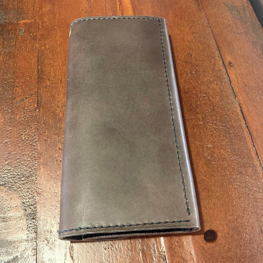 本革　財布　オールレザー　手縫い　長財布　姫路レザー　ヌメ革　ハンドメイド