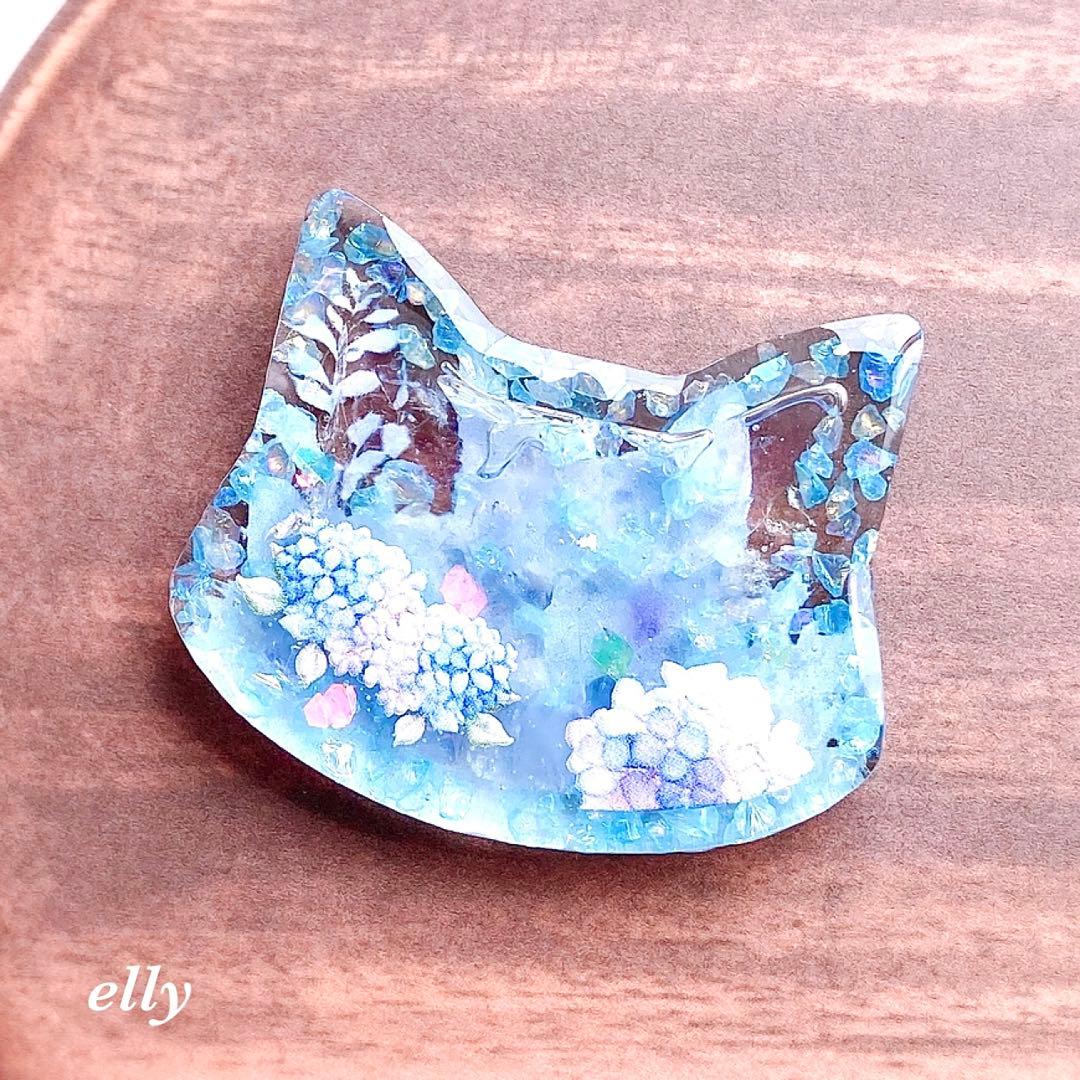 【まりちゃん様】1268天然石　琉球ガラス　菜の花　じゃれ猫　レジン　チャーム